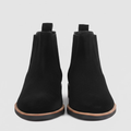 Handmade Black Suede Chelsea Boots – Mens Ankle Boots for Formal Wedding