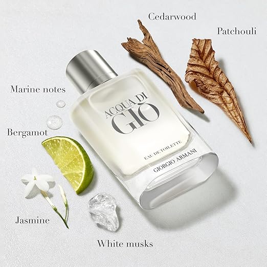 Men’s Fresh Aquatic Eau de Toilette – Long-Lasting Cologne with Bergamot, Jasmine, White Musk, Patchouli & Cedarwood Notes