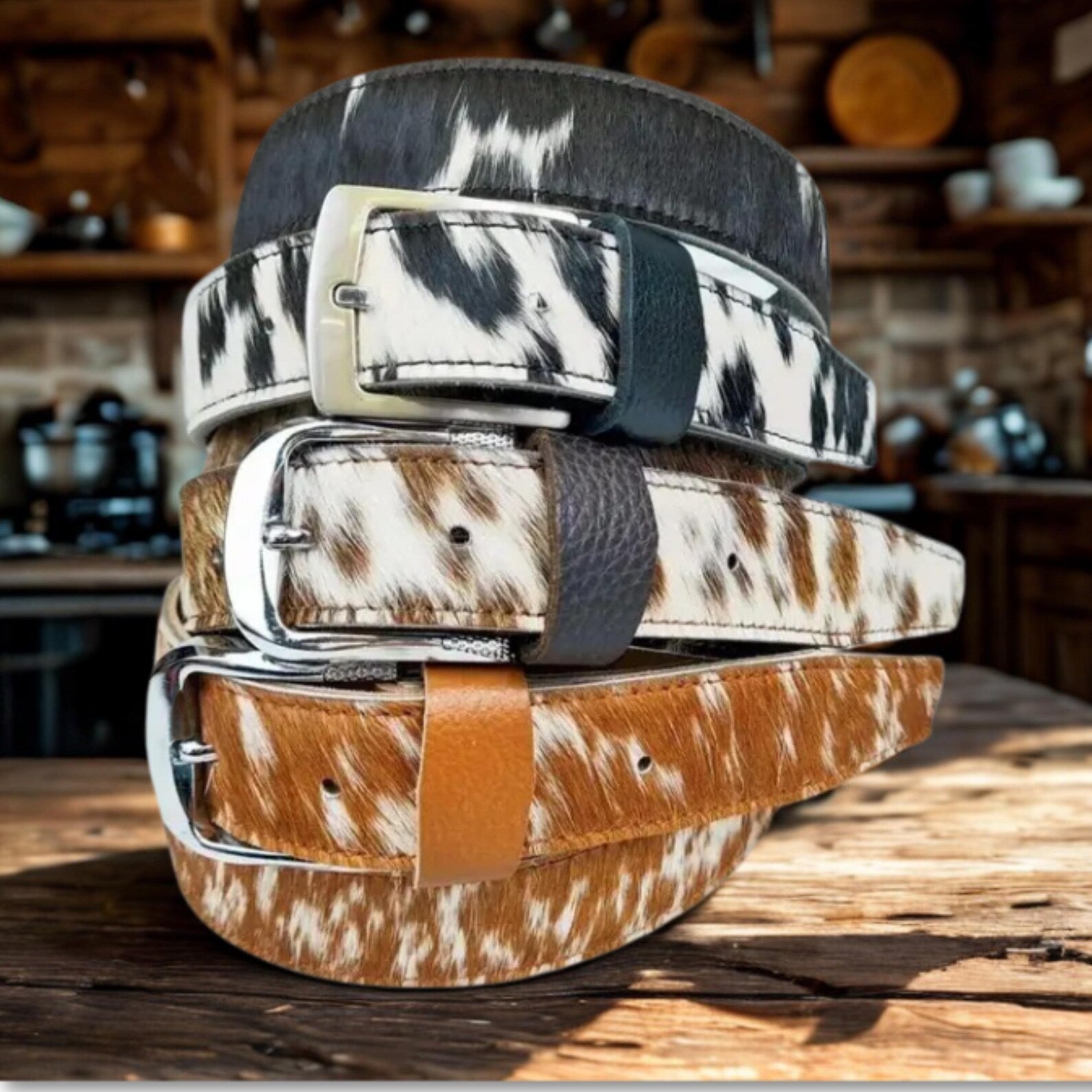 Handmade Cowhide Leather Belt: Tooled Western Fashion