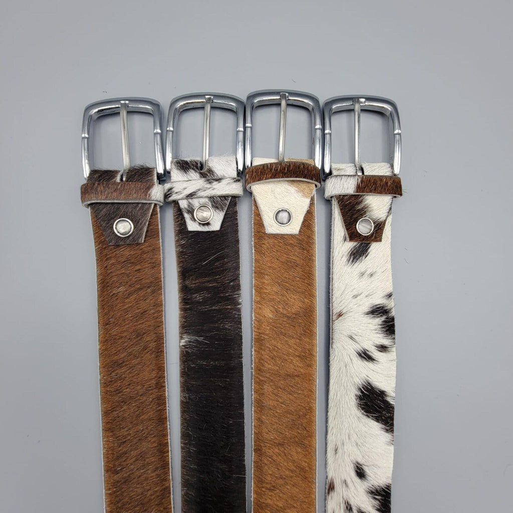 Western Rodeo Belt – Handmade Hair On Cowhide Leather Belt