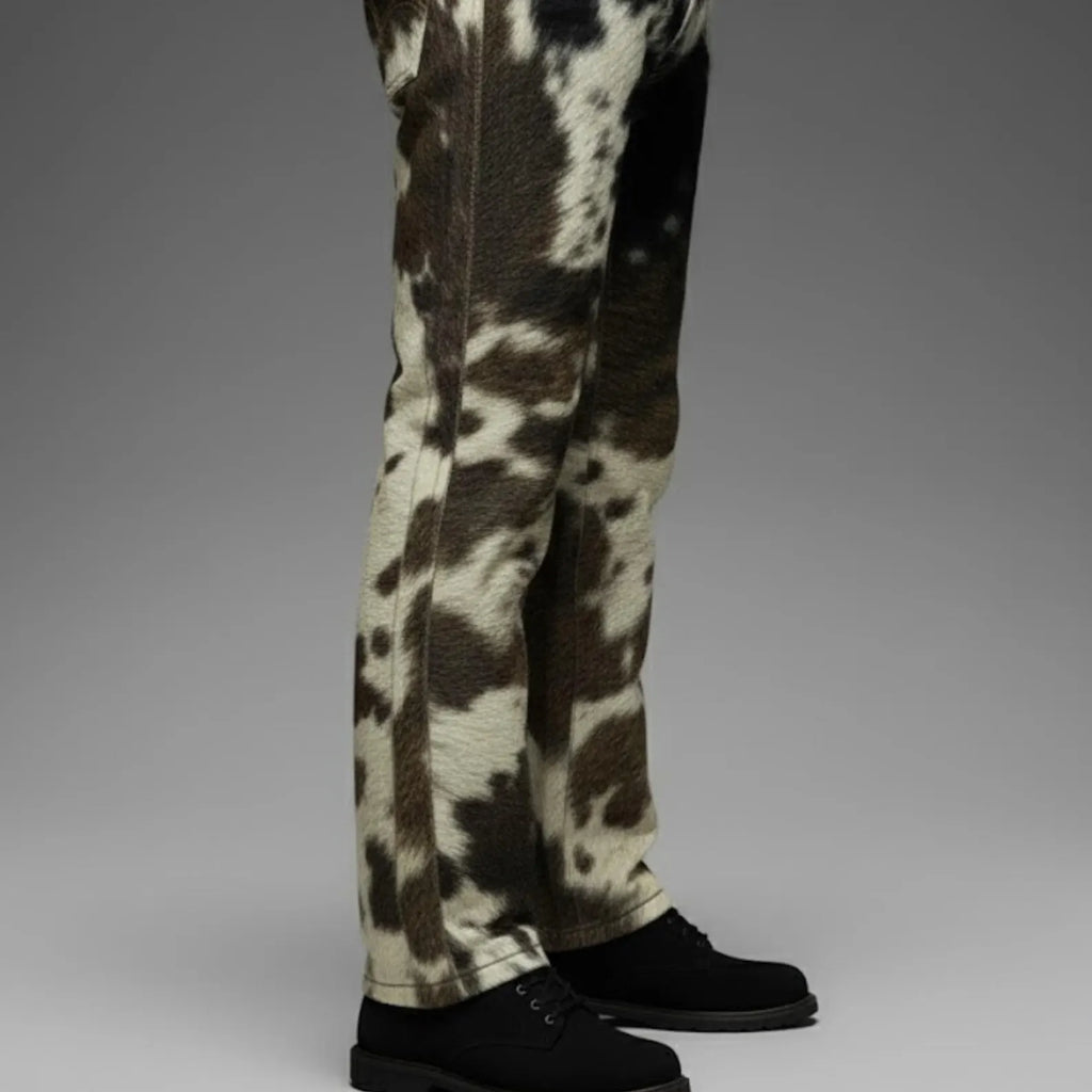 Handmade Hair-On Cowhide Pants – Men's Western Pants for Rodeo & Festivals