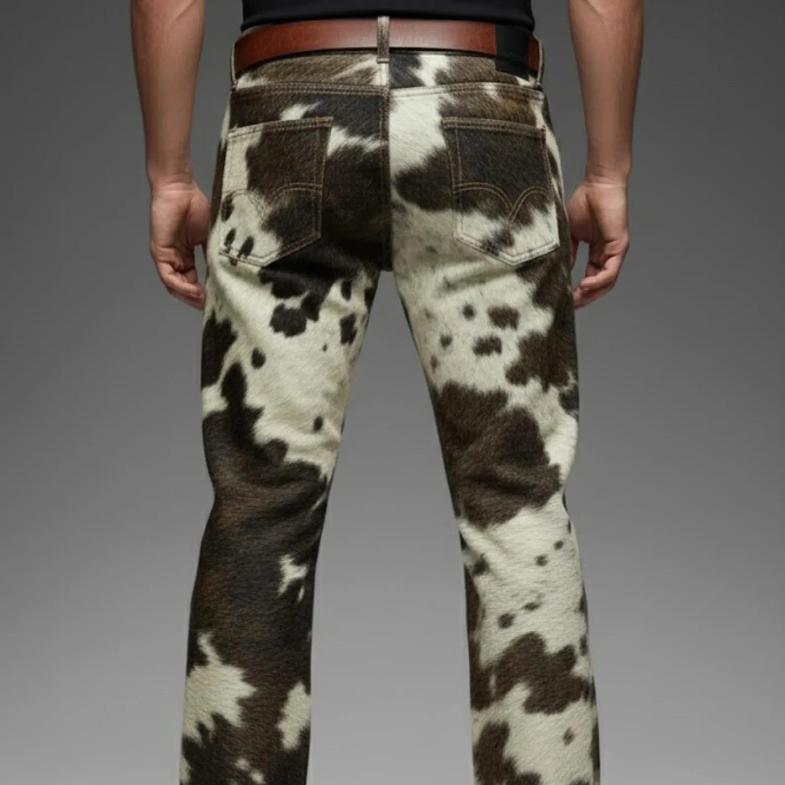 Handmade Hair-On Cowhide Pants – Men's Western Pants for Rodeo & Festivals