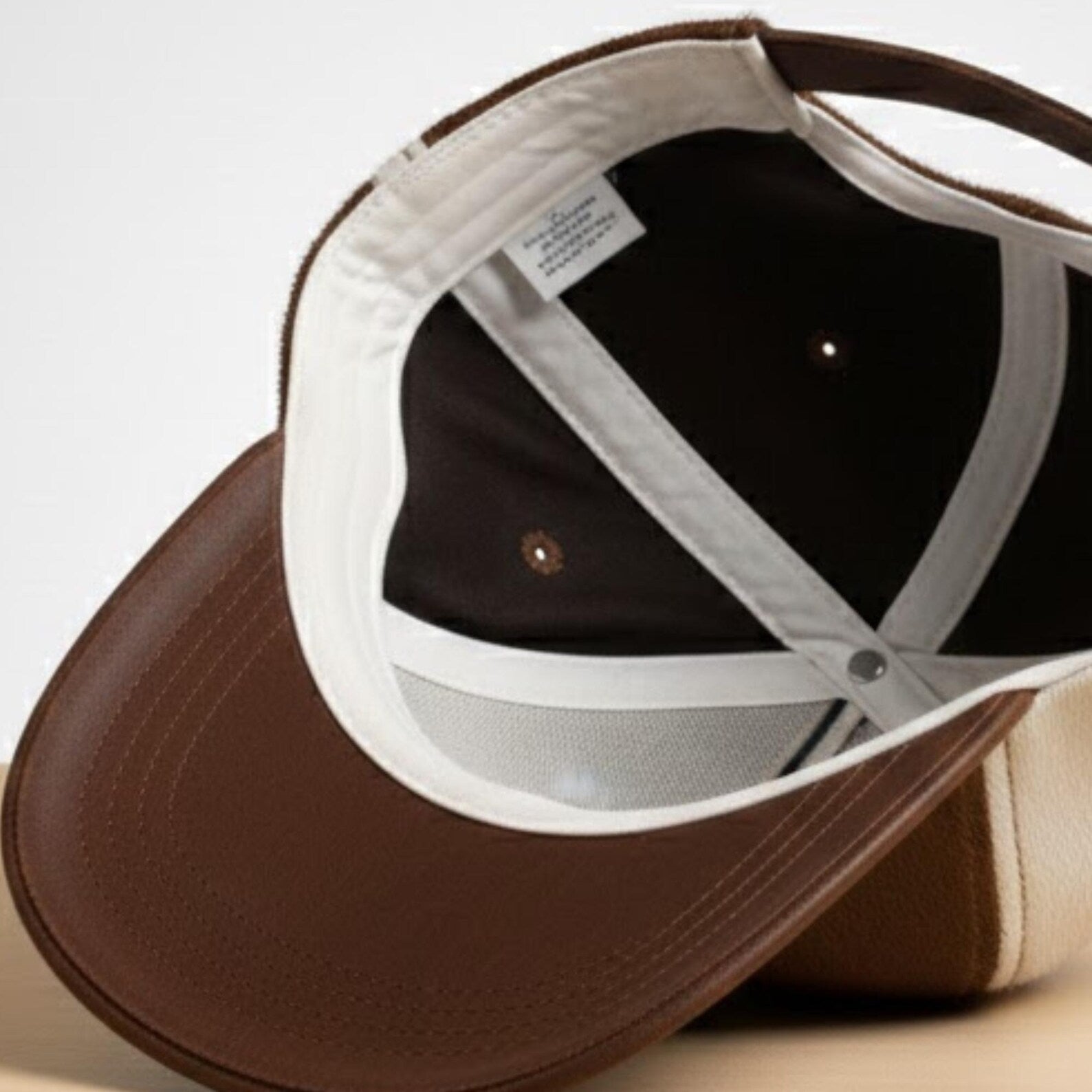 Handmade Brown Cowhide Baseball Cap – Western Style Leather Hat