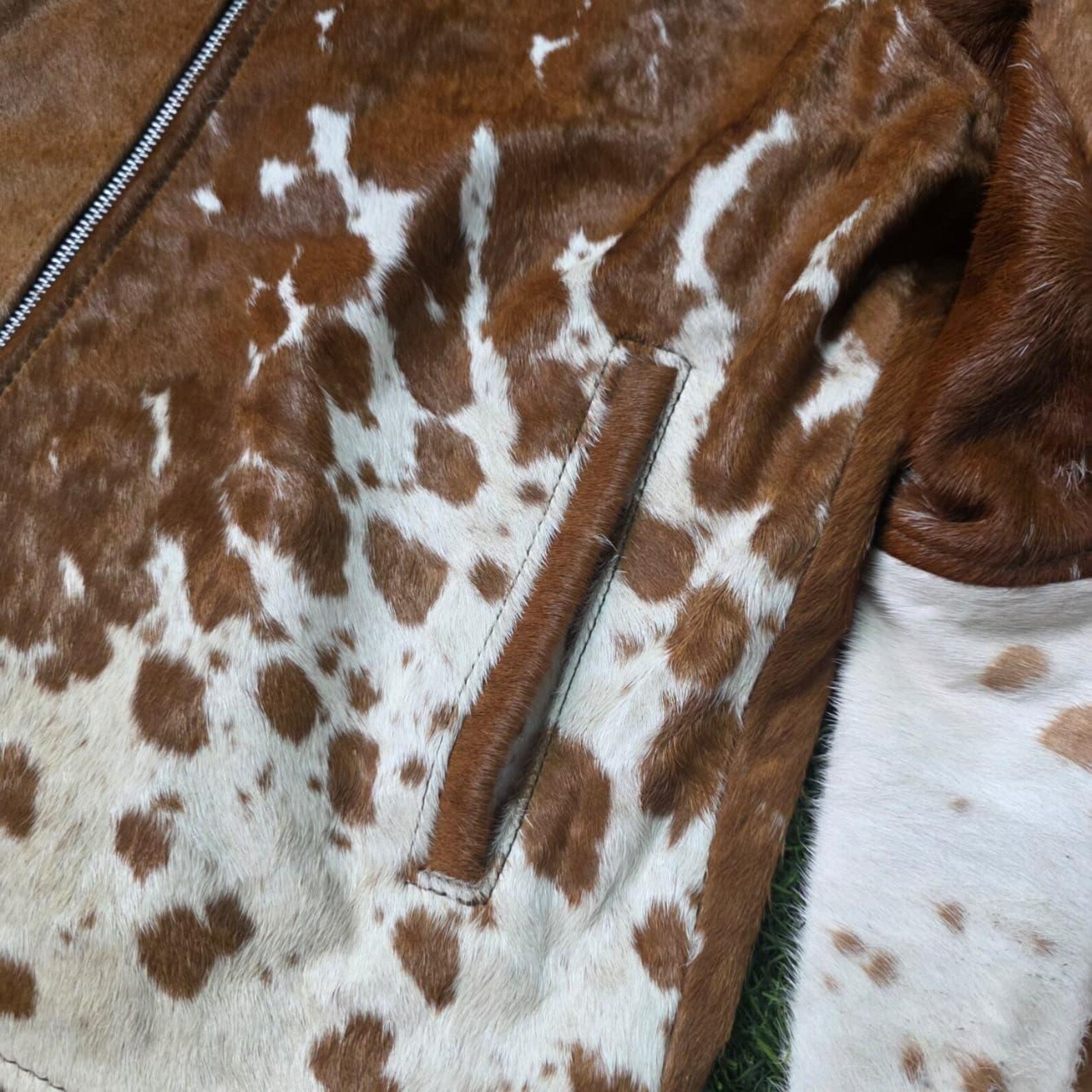 Handmade Cowhide Leather Jacket – Western Style Men's Outerwear