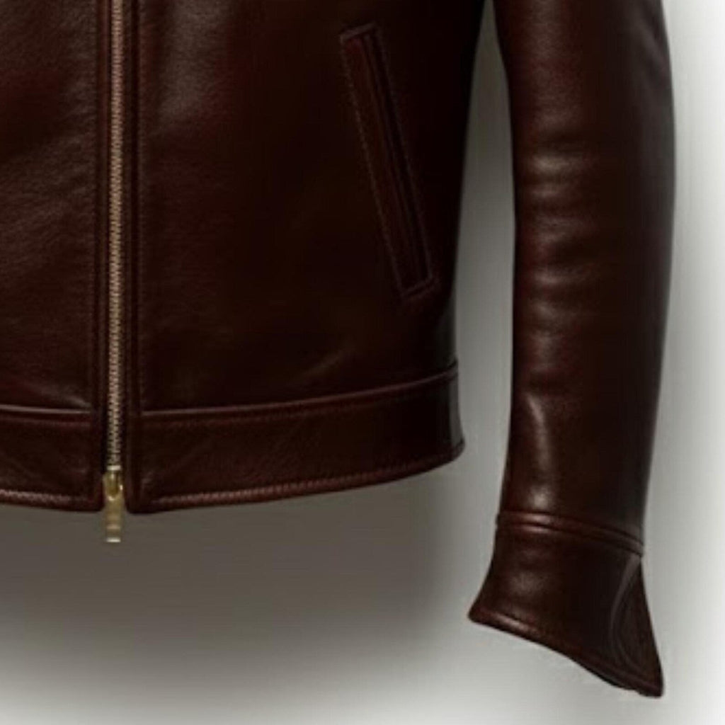 Handcrafted Brown Real Leather Jacket Men – Vintage Cafe Racer Coat