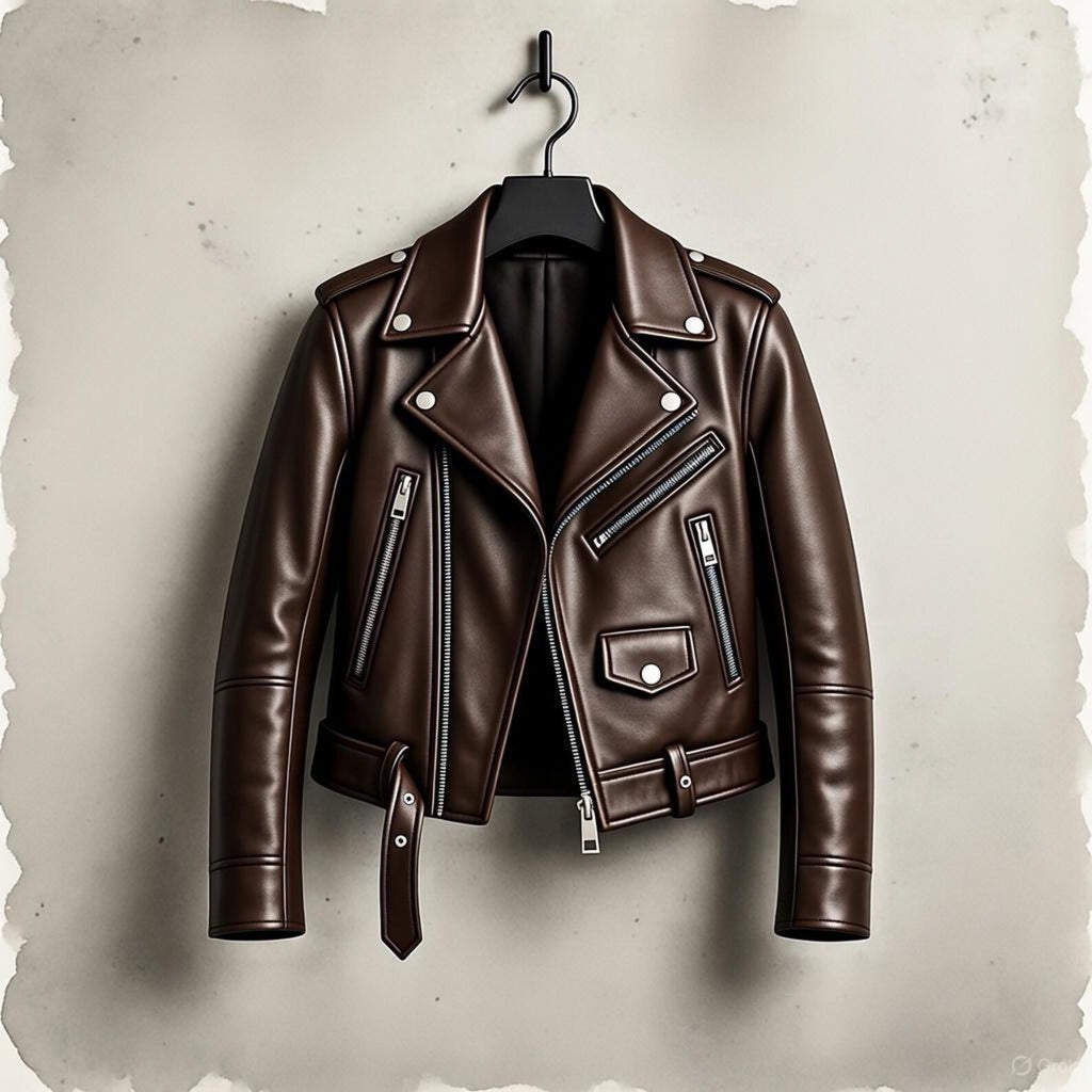 Handmade Blue Leather Jacket – Men's Biker Jacket, Motorcycle Gift for Him