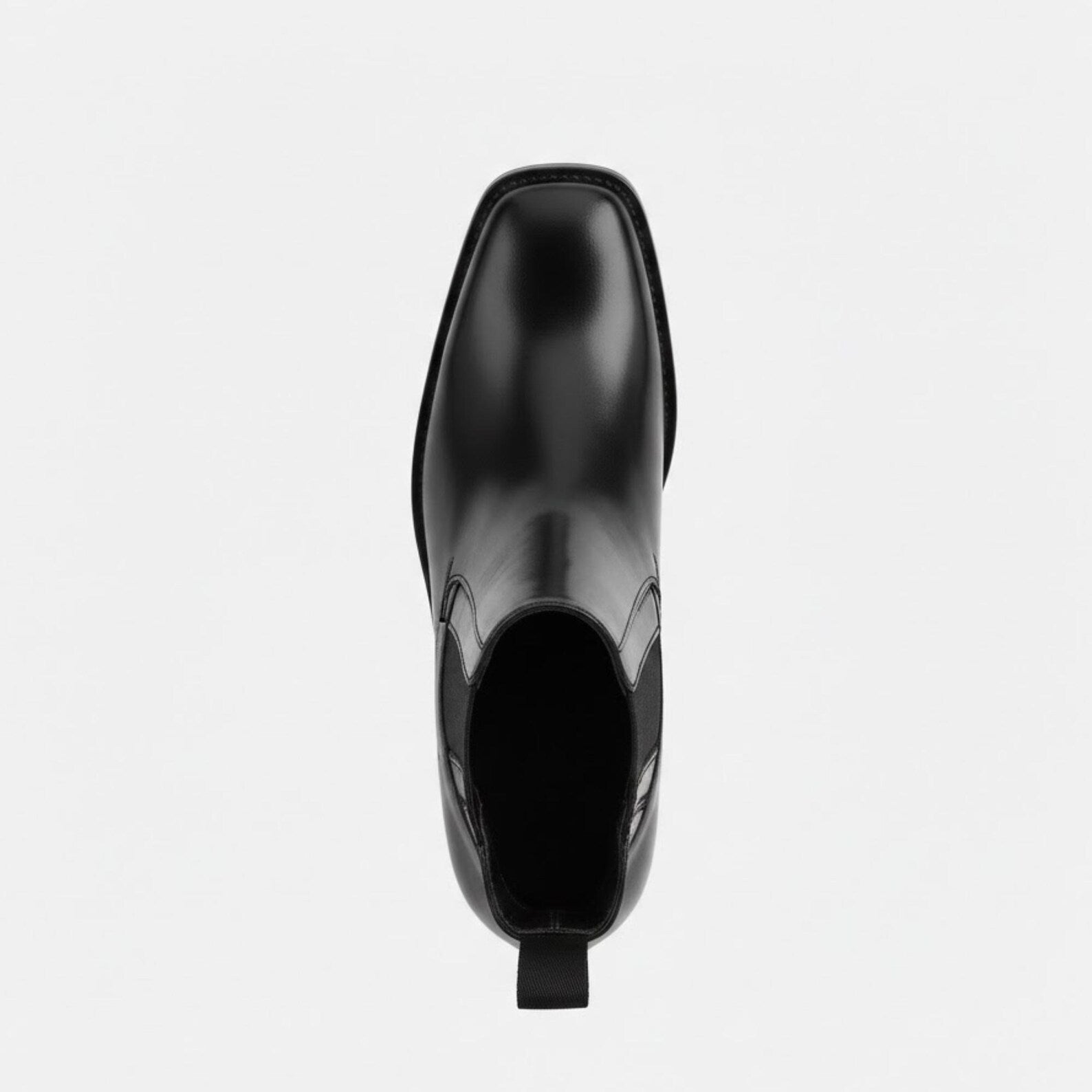 Handmade Black Leather Chelsea Boots – Mens Formal Ankle Dress Shoes